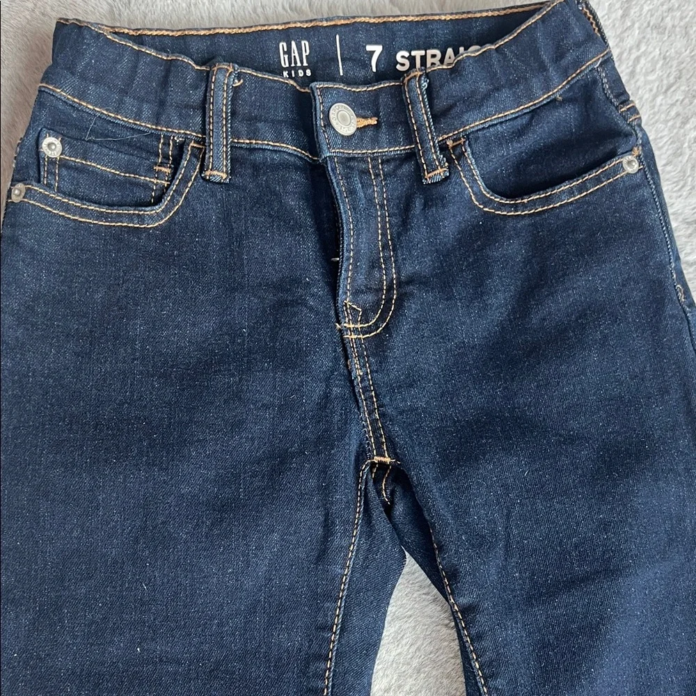 GAP Dark Blue Straight Leg Jeans - Picture 4 of 7
